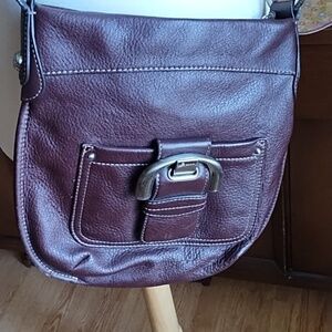 B Makowsky brown leather Crossbody bag